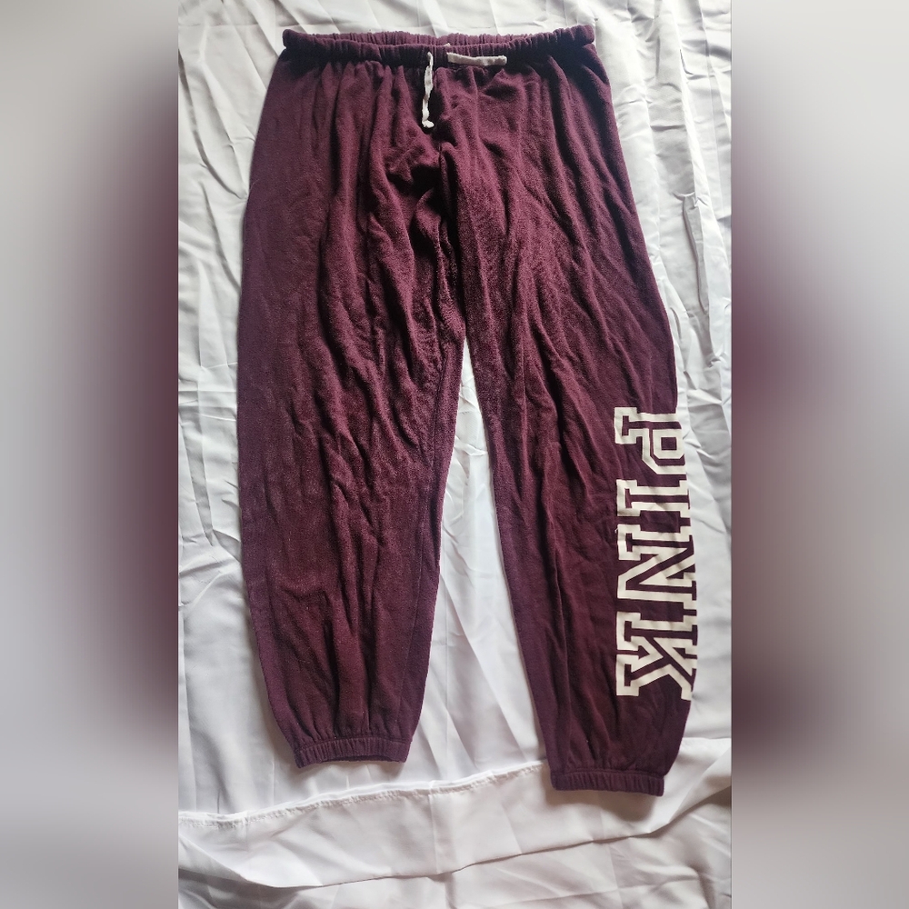 PINK Victoria's Secret Maroon Sweatpants